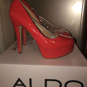 Tangerine Aldo Heels NEVER WORN